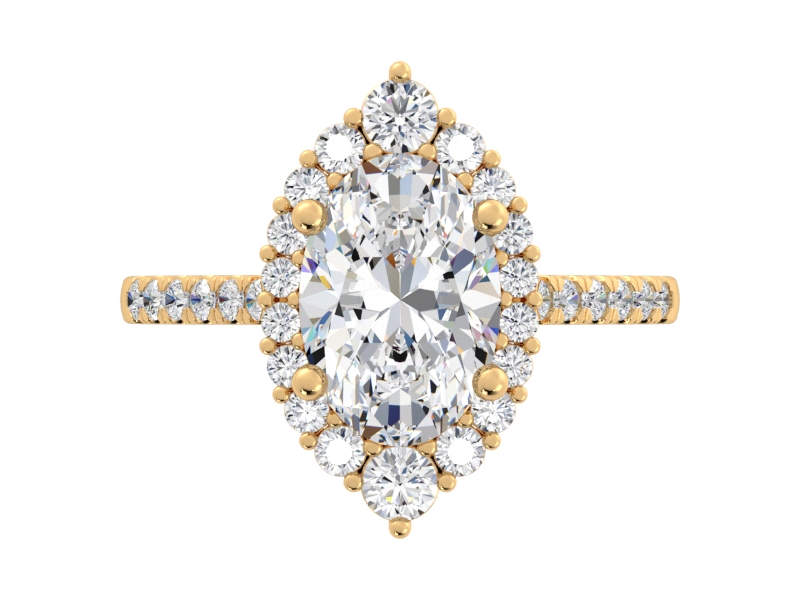 Custom Oval Diamond Engagement Ring in Dallas