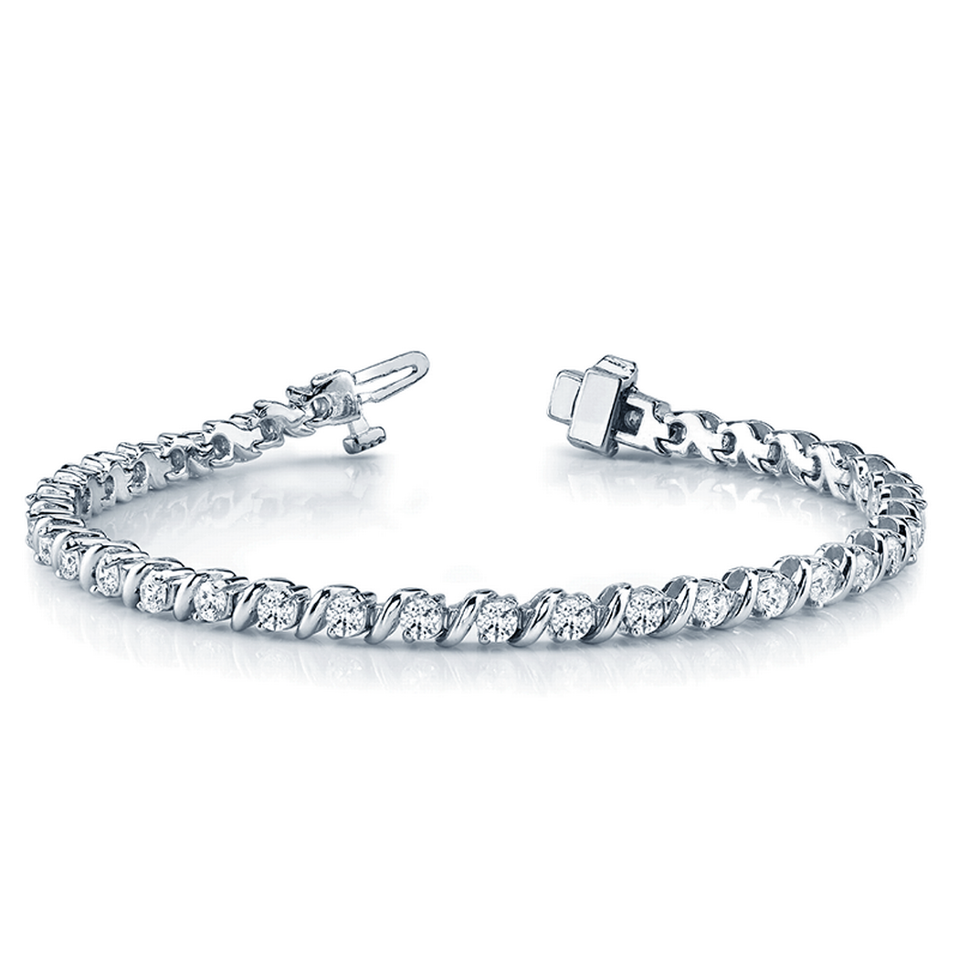 Diamond Trillion Toggle Bracelet