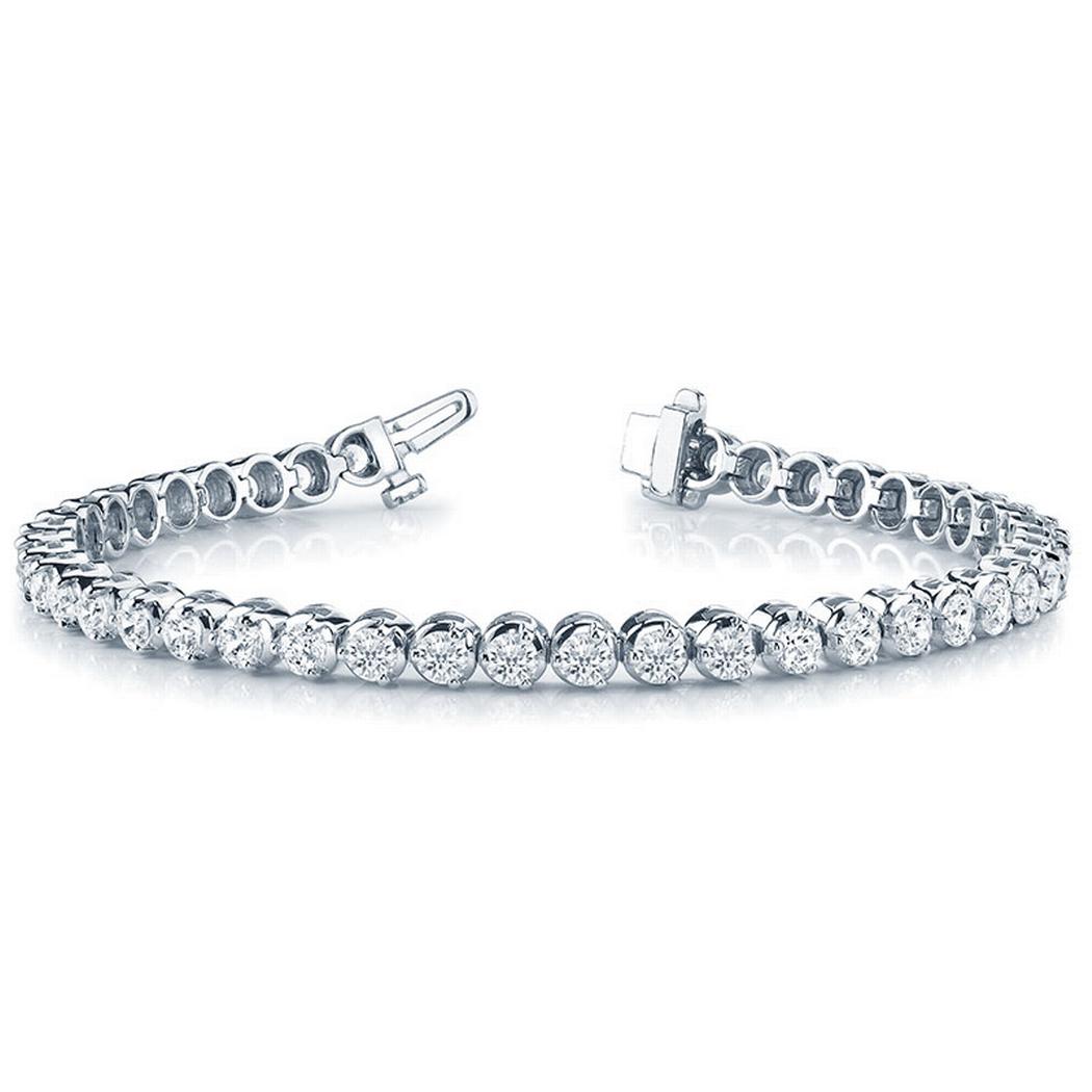 10 karat diamond tennis bracelet - 10K gold 1/3 Ct illusion set diamond  bracelet | eBay